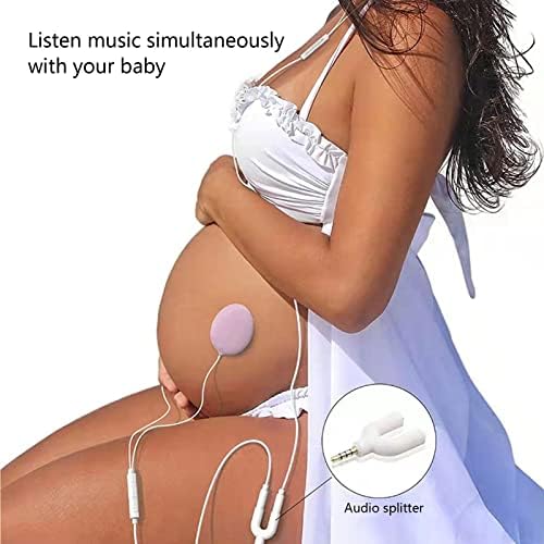 Слушалки за бременост за бебиња, професионални преносни пренатални слушалки за стомакот, пуштаат музика, звук и гласови
