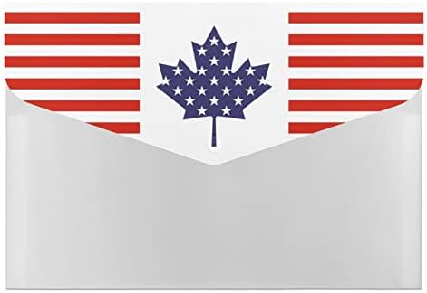 Американско Канадско Знаме Печатено Проширување На Папката Со Датотеки 6 Џебови Хармоника Документи Организатор За Домашна Канцеларија