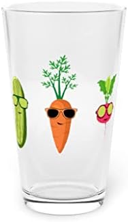 Пиво Стакло Пинта 16оз Хумористични Моркови Растенија Цвекло Праз Очила За Сонце Нијанси Љубовник Смешен 16оз