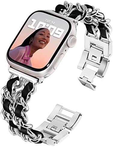 Крила Компатибилен со Apple Watch Ultra Band Series 8 7 SE 49mm 44mm 45mm 42mm за жени, нараквица за накит за ленти за iWatch