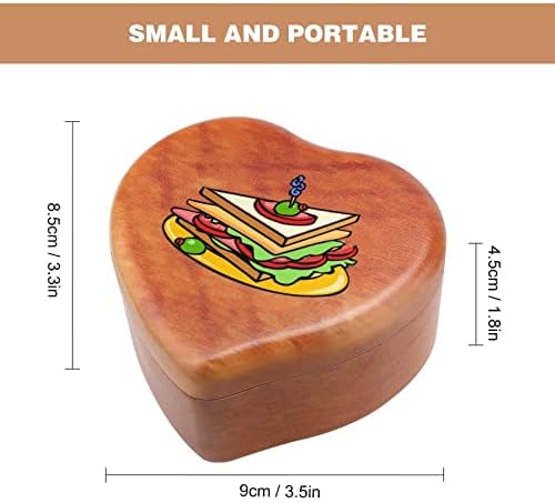 Уметнички сендвичи часовници музички кутии гроздобер дрвена форма во облик на музички кутии играчки подароци украси