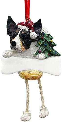 Орнамент на стаорец со уникатен „висат нозе“ рачно насликани и лесно персонализиран Божиќен украс