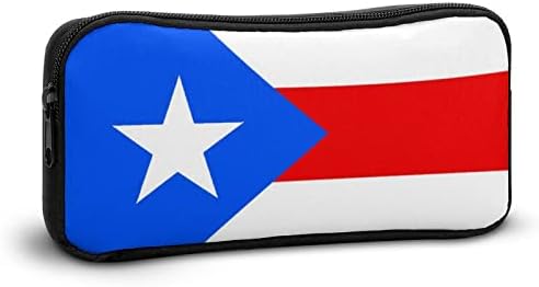Порто Рико знаме со молив со молив, кутија за отпадоци за складирање на кутии за складирање на канцелариски материјал за шминка