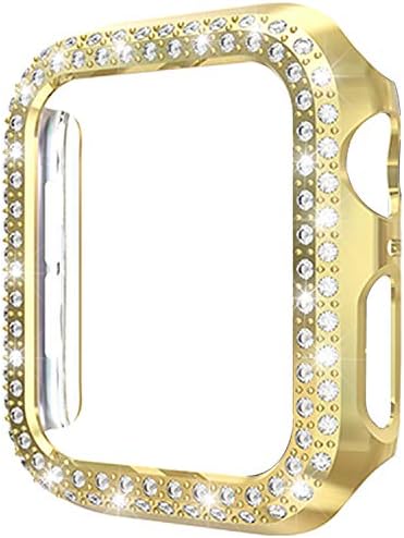 [1-пакет] Аладс Блинг Хард браник рамка компатибилна со куќиштето на Apple Watch 42mm, сјајно кристално кристално дијаманти