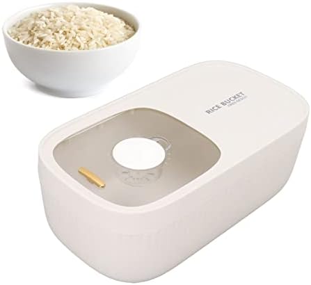 Кутија за жито од оваст, убав дизајн лесно отворање на добар сад за запечатување ориз транспарентен капак за готвење