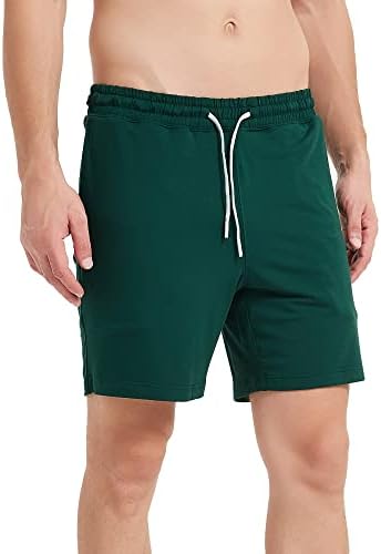 NetDraw Menims Ultra Soft Bamboo Swe Shorts 7 '' Атлетски теретани џогер тренингот микро Тери шорцеви со џебови