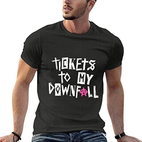 Кошула за мажи хип хоп кошула графички печати маици со екипаж кошули маички врвови