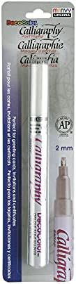 Uchida 125-C-0 Marvy Kisel Point Pen Pen Calher Calhaphapy Paint Marker, White