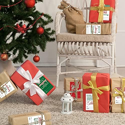 100 Смешни Етикети За Божиќни Подароци, Самолепливи Ознаки За Празнични Подароци, Смешни Етикети За Божиќни Подароци, до Од Печатени