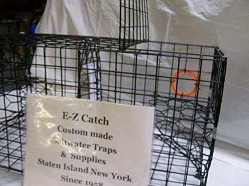 E-Z Catch 24 x 12 x 12 четвртина со големина PVC црна рак сад w/два прстени со убод