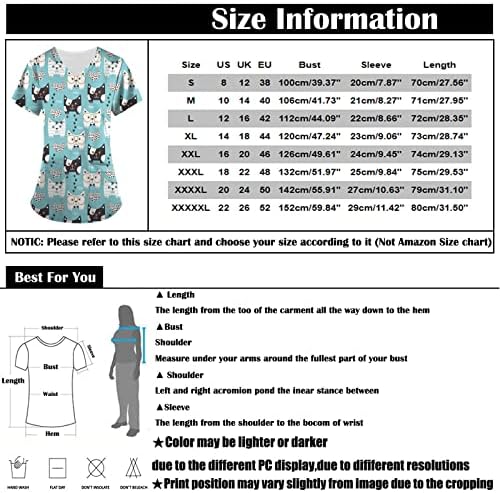 Женски летни врвови каваи симпатични графички печатени маички Y2K кратки ракави преголеми кошули со екипаж џемпери удобни лабави