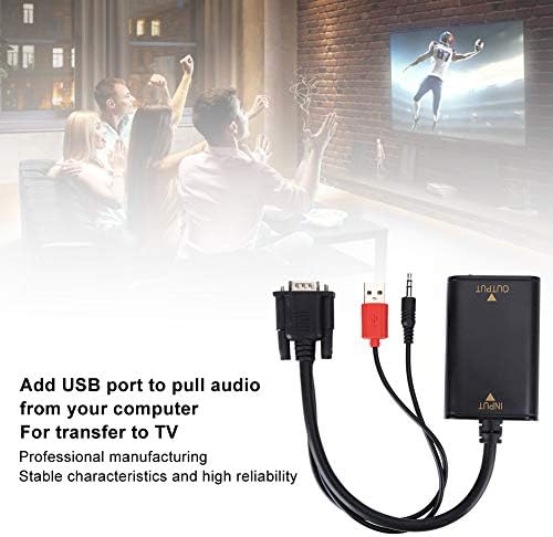 JOPWKUIN USB Видео Конвертор, ABS Видео Конвертор Целосна Конвертира Исклучителна За Домаќинство