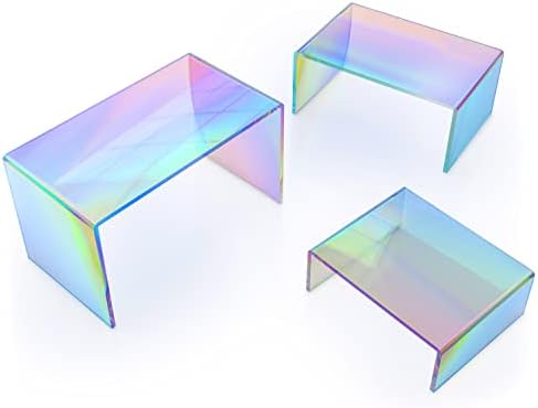 X-Float Rainbow Iridescent Acrylic Display Risers