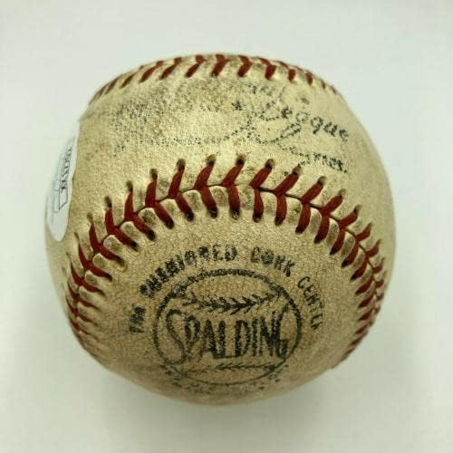 Деновите на играње на Вили Мејс 1950 -тите потпишани на Националната лига Гилес Бејзбол ЈСА Коа - автограмирани бејзбол