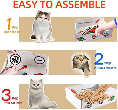 Zxvskr 2 Пакувајте Кутии За Отпадоци За Еднократна Употреба За Мачки, Двослојни Водоотпорни Послужавници За Патни Отпадоци За Писе,Еколошки