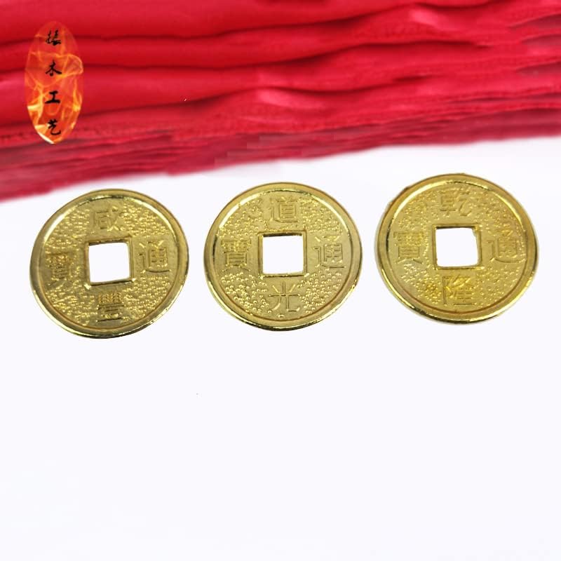 Кјанкао Среќно Богатство 2,5 СМ 1,5 СМ 3 см 2 СМ Десет Императори Бакарна Монета Комеморативна Монета Позлатена Боја