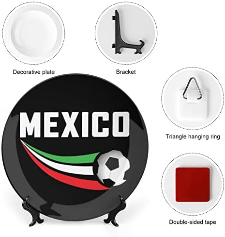 Мексико Фудбал Фудбал виси керамичка декоративна чинија со приказ Стенд Прилагодени годишнини за свадбени подароци за неколку родители,