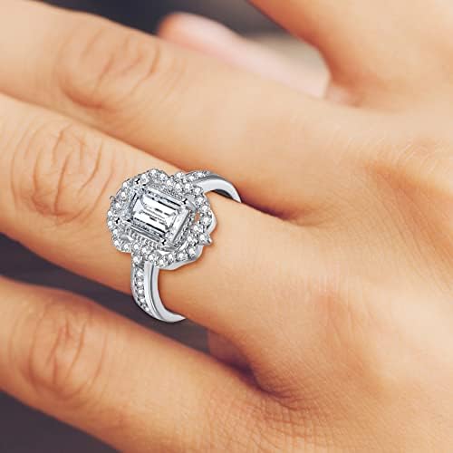 Свадба бенд за жени мода цирконија Блинг ангажман прстени женски симулиран дијамантски венчален прстен накит подароци ветувачки прстени