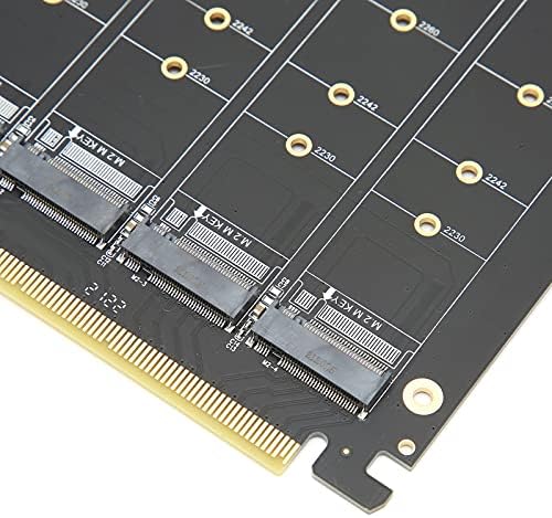 Адаптер Картичка, 4 Порта М. 2 NVMe SSD На PCIE X16 M Клучни Хард Диск Конвертор, Читач, Експанзија Картичка, Поддржува PCIE Сплит Или PCIE