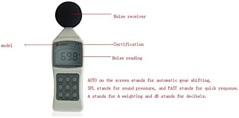 Тестер за бучава на WYFDP 30-130dB Преносен мерач на ниво на дигитален децибел за детектор за детектор на децибели
