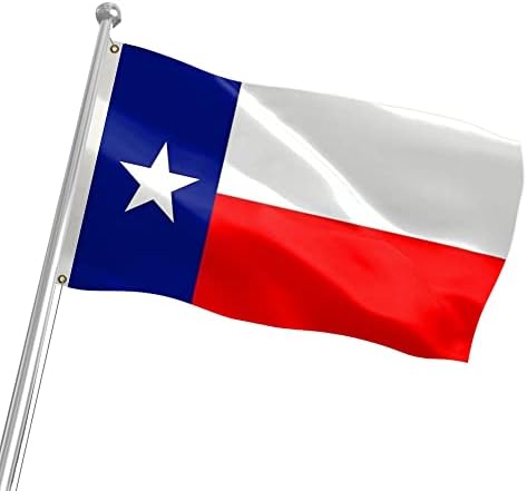 Држава на Тексас 3x5 стапки со знаме на знаме и избледени докази двојно зашиени со месинг гром ……
