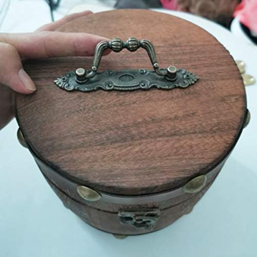 IRDFWH Антички кабинет за фиока за рачка од бронзена врата рачка на градите, гроздобер копче за влечење