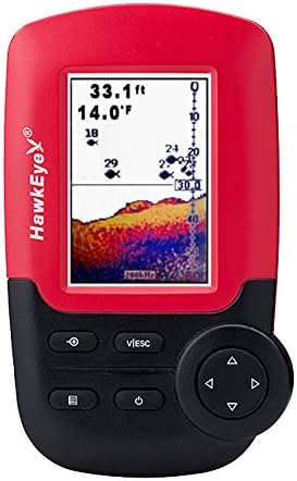 Hawkeye FishTrax 1C FISH FINGER со HD Color Virtuview Display, црна/црвена, 2 H x 1,6 W SEACK