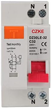КСУЕФУ DZ30LE-32 230V 1P+N 36mm Прекинувач За Преостаната Струја Со Заштита Од Истекување Преку И Кратка Струја RCBO MCB