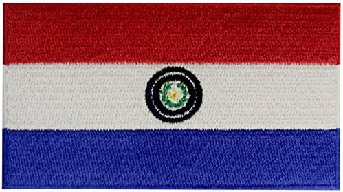 Знамето на пагарај, везено лепенка Парагвајско железо на шиење на национален амблем