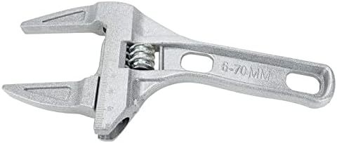 SSCON прилагодлив клуч 6 - 68мм голема ширина на отворање кратка алатка за поправка на клучот за бања, кујна, сребро