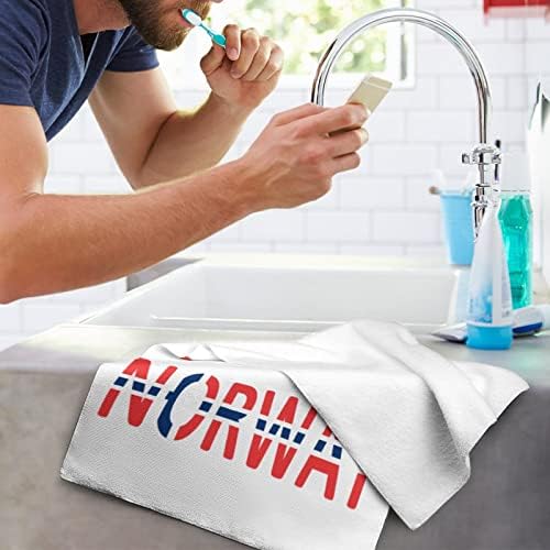 Норвешка знаме рачни крпи за миење на лице и каросерија меки меки за миење садови со слатки печатени за кујнски хотел за кујна