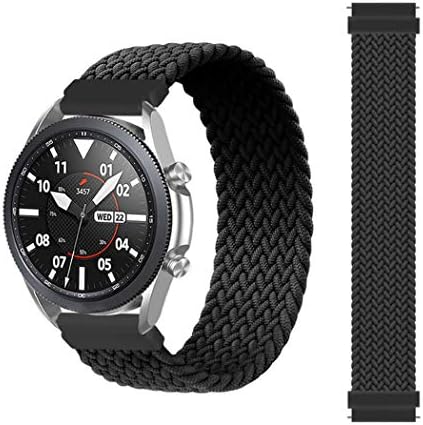 22мм Бенд плетенка соло јамка за Samsung Galaxy Watch 3 Band 45mm/Galaxy Watch 46mm/Gear S3 Frontier Classic, за Huawei Watch GT3