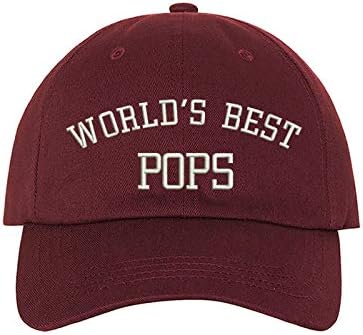 Најдобриот светски стакло извезен бејзбол капа - капа за тато, дедо бејзбол капа, тато капа, дедо капа