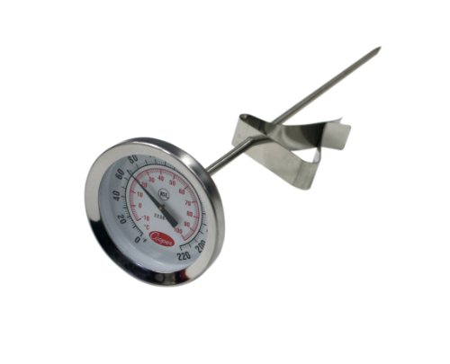 Cooper-Atkins 2238-06-3 Термометар за тест на матични тестови од не'рѓосувачки челик со леќи за стакло од клип, NSF, 0 до 220 степени F