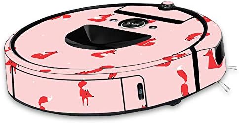 Кожата на mothyskins Компатибилна со iRobot Roomba i7 Робот Вакуум-Зимска Шема На Лисици | Заштитна, Издржлива И Уникатна Обвивка Од Винил Налепници