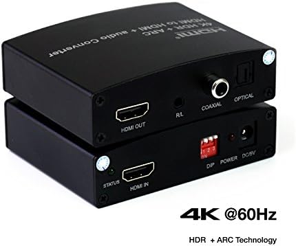 Експерт Поврзете | HDMI Аудио Екстрактор | 4K/2K@60Hz, HDMI 2.0, HDCP 2.2 | Коаксијален/Оптички / 3.5 mm Стерео Приклучок | Дели HDMI Влез На HDMI Видео + Дигитален Аудио/Аналоген Аудио Изле?