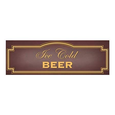 CGSignLab | Мраз Ладно Пиво-Класичен Кафеав Прозорец Прицврстување | 36x12