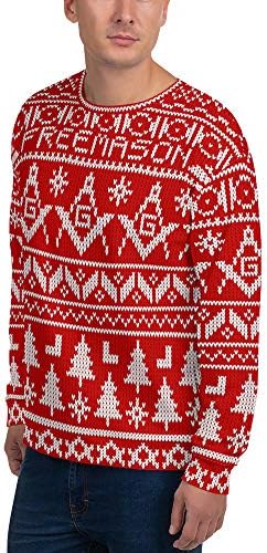 Vinson MFG Масонски масон грда Божиќен џемпер Масонски подарок