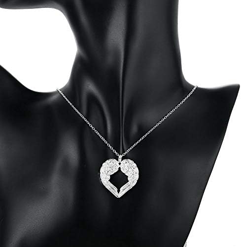 Erawan женски моден ангел крило loveубов кристал ринестон сребрен приврзок ѓердан подарок EW SAKCHARN