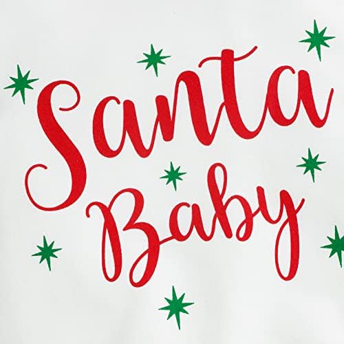 Бебе девојче Мој 1 -ви Божиќна облека писмо со долги ракави ромпер врвови+bellвоно дно панталони+лента за глава 3 парчиња облека за облека