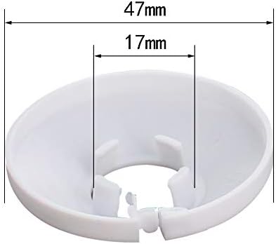 Jutagoss одговара на 0,67 инчи дијаметар на прирабница на цевките за водоснабдување Декорација на капакот на капакот на цевките, радијаторот ПП пластика 17мм јака од еску