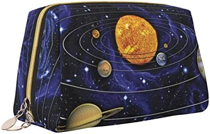 ОГНО Соларна галаксија отпечатена голема Торба За Шминка За Патување За Чанта, Пренослива Тоалетна Торба За Жени Девојки Организатор