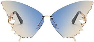 Летој летен моден мода очила за сонце од пеперутка градиент рамка за пеперутка Неправилна форма очила за сонце очила гроздобер ретро