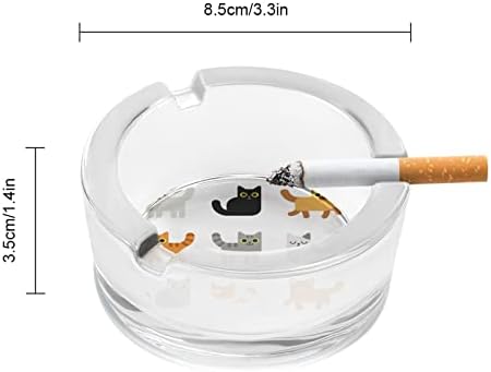 Пепелници за цигари животински мачки кристално стакло стакло од пепел пушење на држач за пепел за дома хотелска канцеларија маса врв