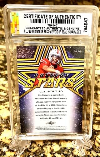 C.J. Stroud 2022 starsвезди на лисја на лисја оценуваа скапоцен камен 10 „Сина“ дебитантска картичка! Ltd
