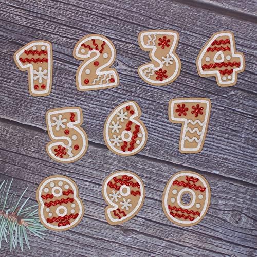 KSCRAFT Азбучен број колачиња од ѓумбир од метални метални умираат матрици за DIY -белег за украсување декоративно втиснување