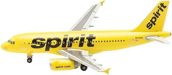 Херпа крилја 535809 Airbus A319 Spirit Airlines RegN3532NK 1: 500 Scale Diecast Airliner