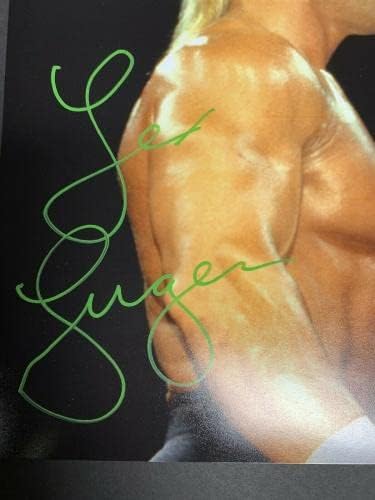 Lex Luger потпиша 11x14 Photo w/Hulk Hogan WCW PSA AK20774 - Фотографии за автограми во борење