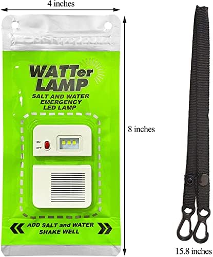 Светилка со солена вода со солена вода, 3 LED ламба камп осветлување без батерија за итни случаи за итни случаи итно осветлување на отворено