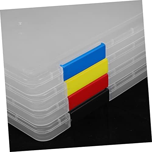 Operitacx 8 PCS пластична датотека со датотеки Мултифункционално кутија за складирање, чиста пластична организатор канти за датотеки